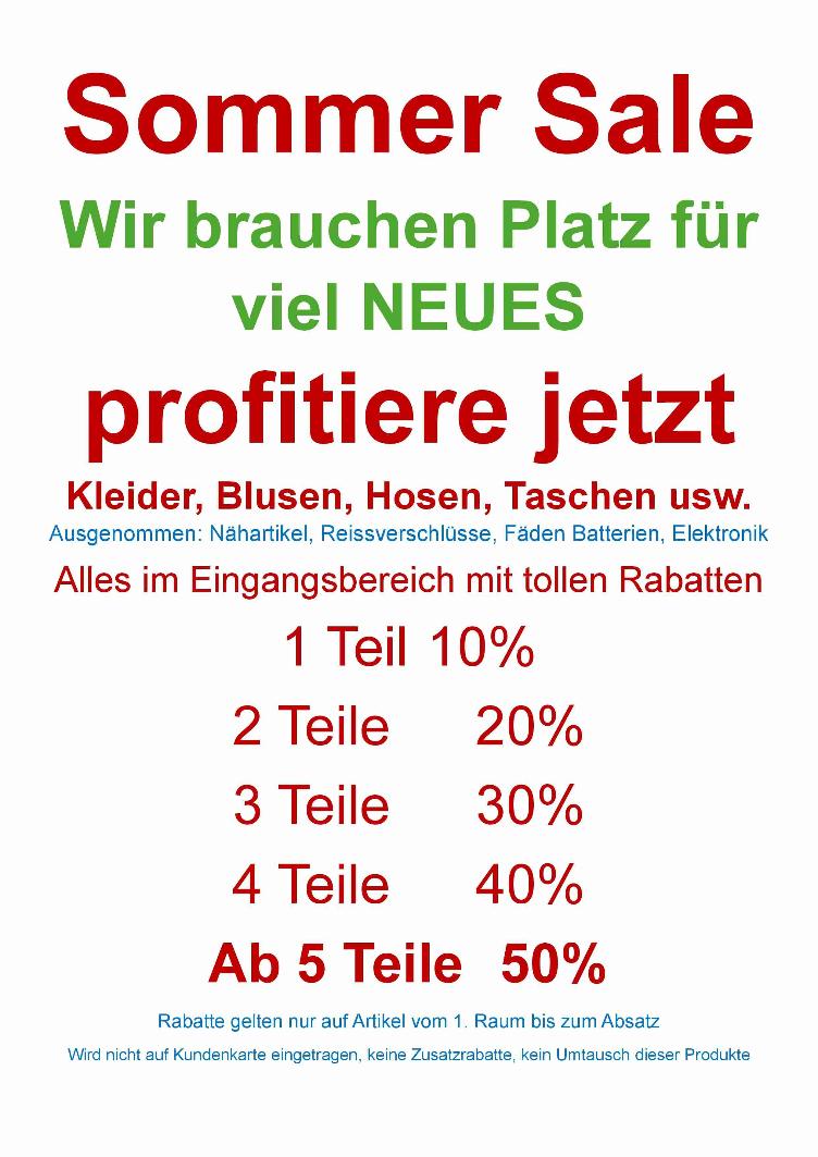 Sommersale Textil