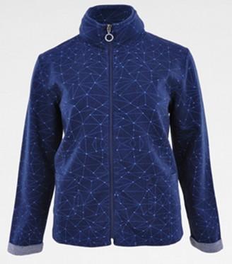 Sweatjacke gemustert langarm