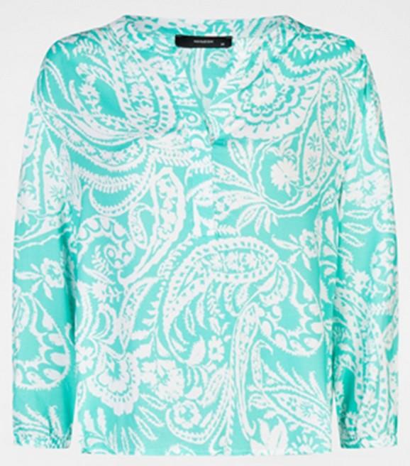 Damen Tunika 3/4 Arm gemustert mint