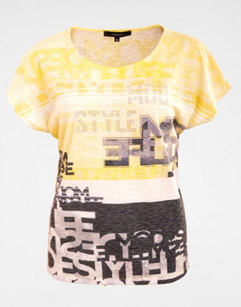 Damenshirt kurzarm gemustert