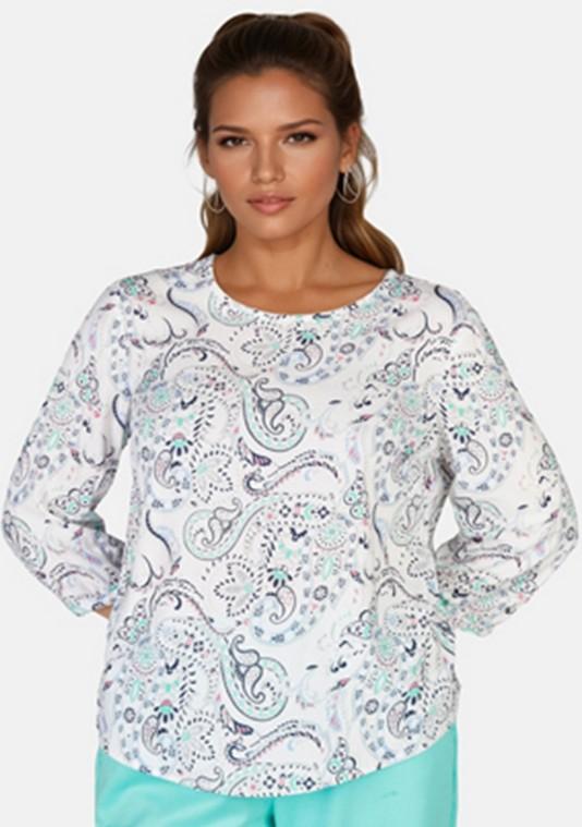 Damen Tunika 3/4 Arm gemustert