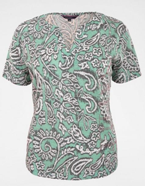 Damenshirt halbarm gemustert